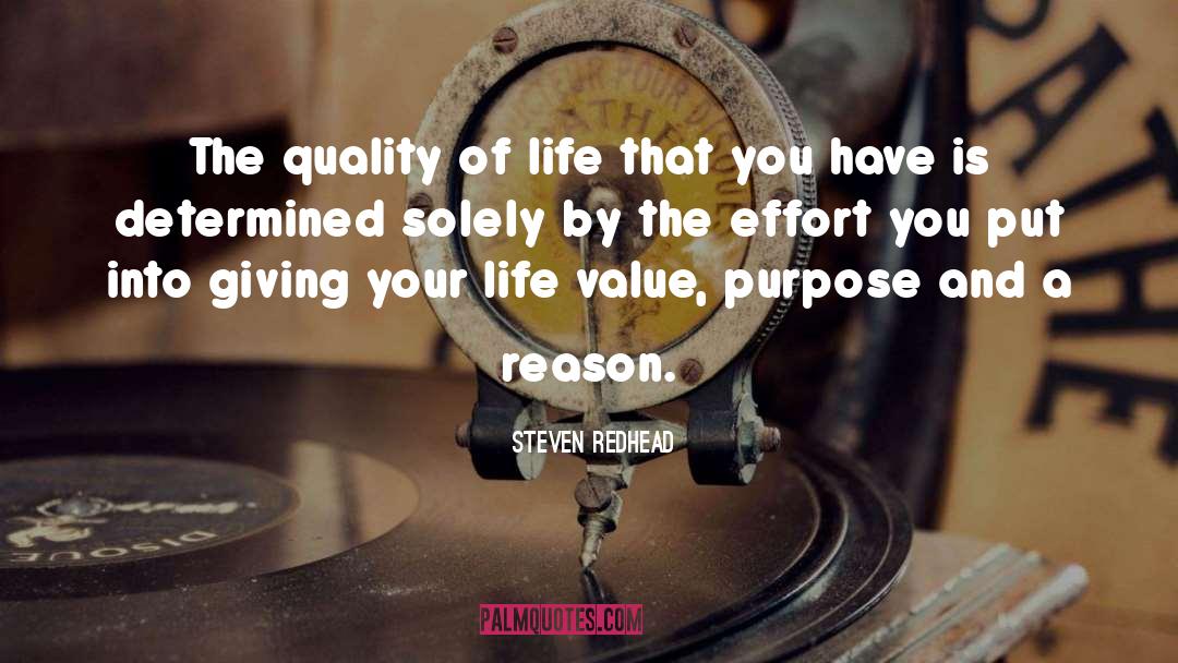 Steven Redhead Quotes: The quality of life that