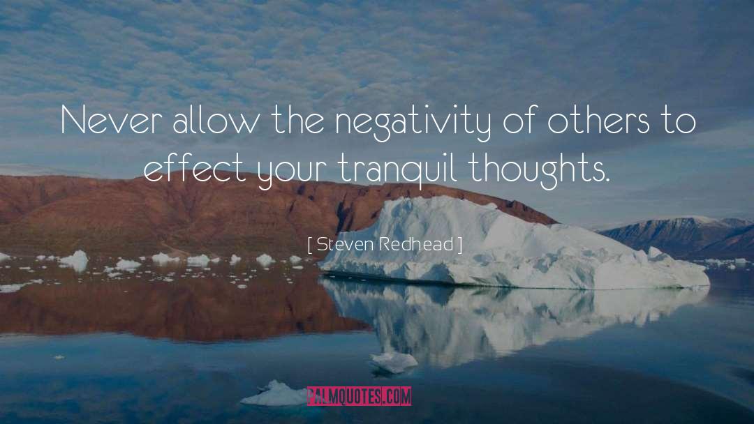 Steven Redhead Quotes: Never allow the negativity of