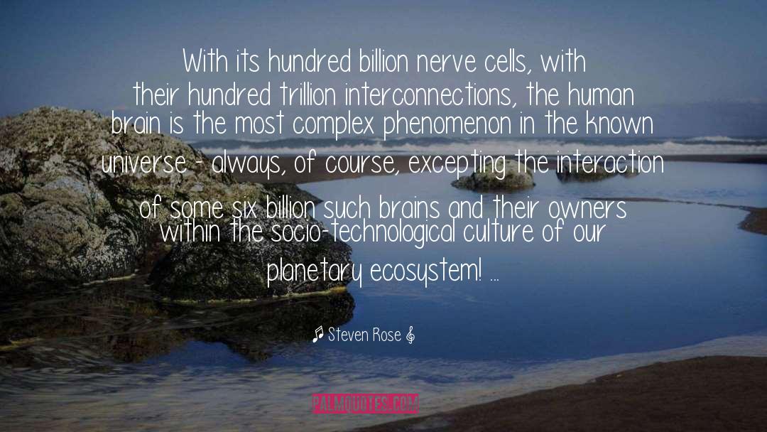 Steven Rose Quotes: With its hundred billion nerve