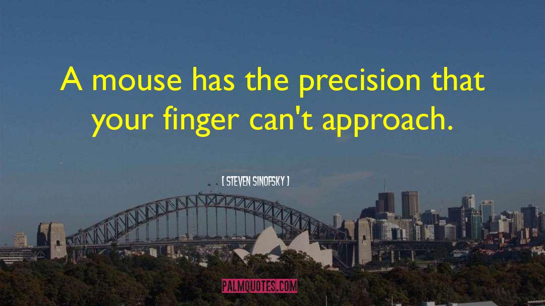 Steven Sinofsky Quotes: A mouse has the precision