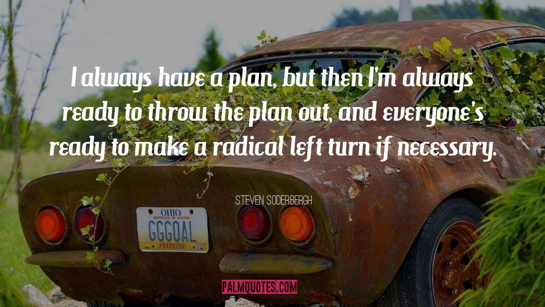 Steven Soderbergh Quotes: I always have a plan,