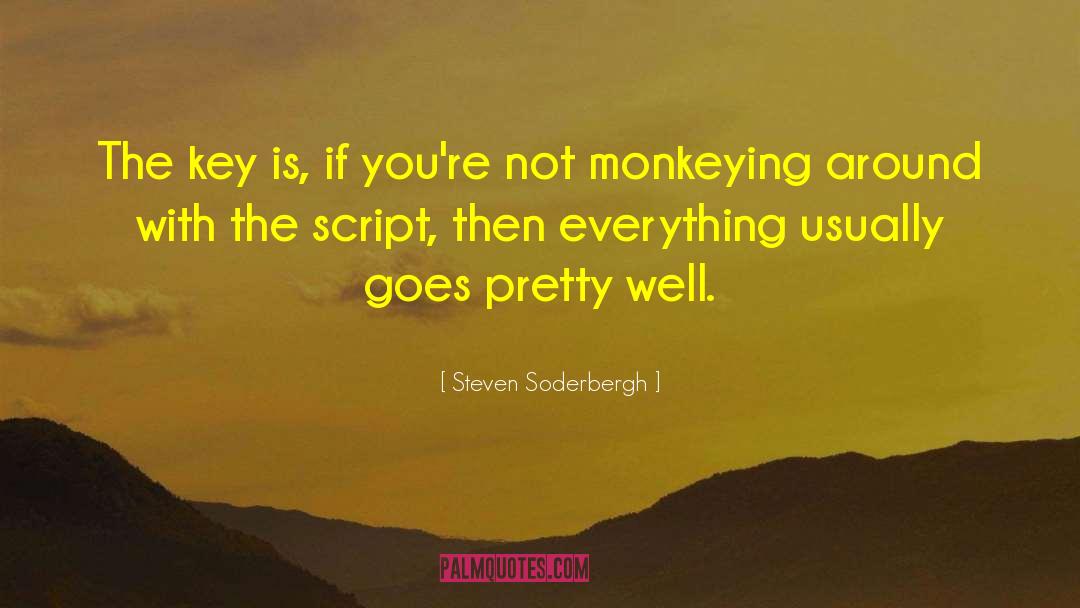 Steven Soderbergh Quotes: The key is, if you're