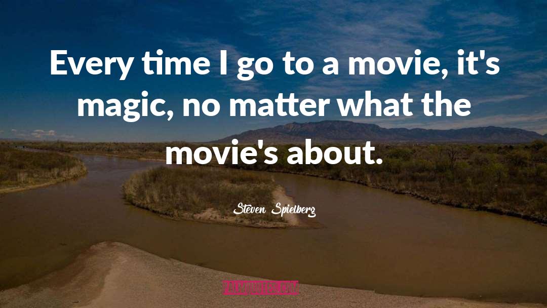 Steven Spielberg Quotes: Every time I go to