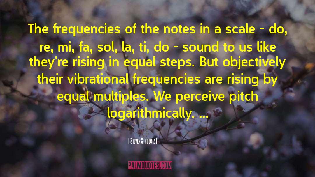 Steven Strogatz Quotes: The frequencies of the notes
