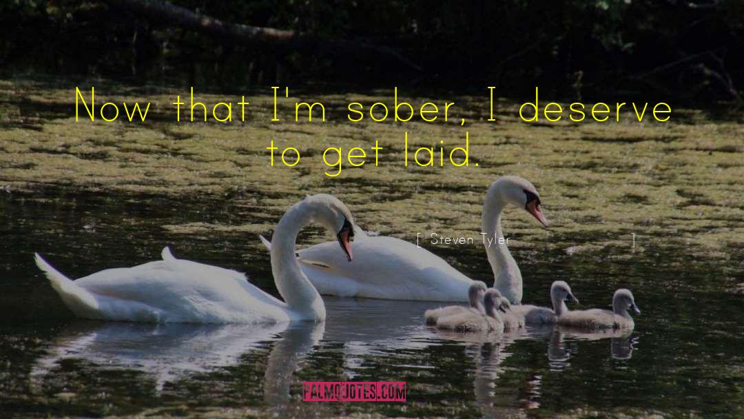Steven Tyler Quotes: Now that I'm sober, I