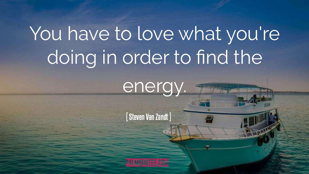 Steven Van Zandt Quotes: You have to love what