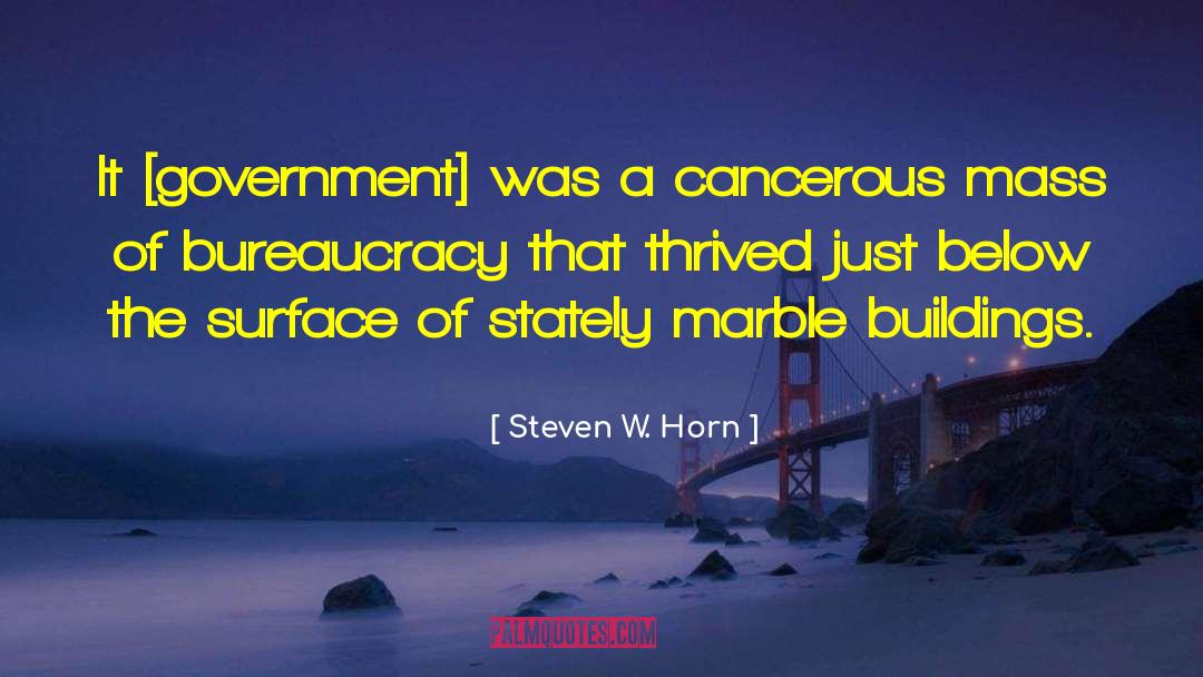 Steven W. Horn Quotes: It [government] was a cancerous