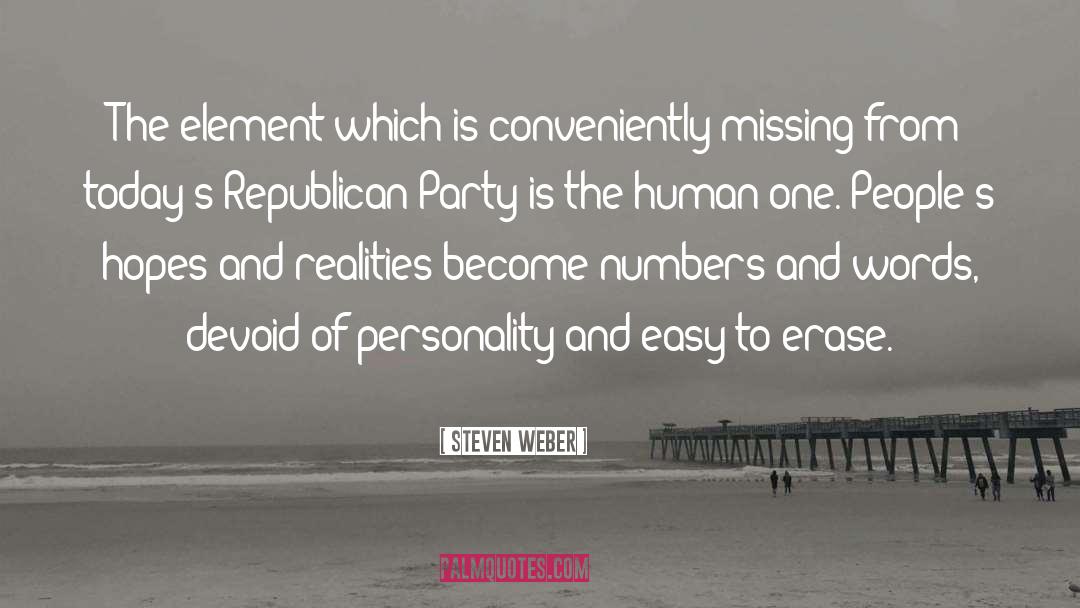 Steven Weber Quotes: The element which is conveniently