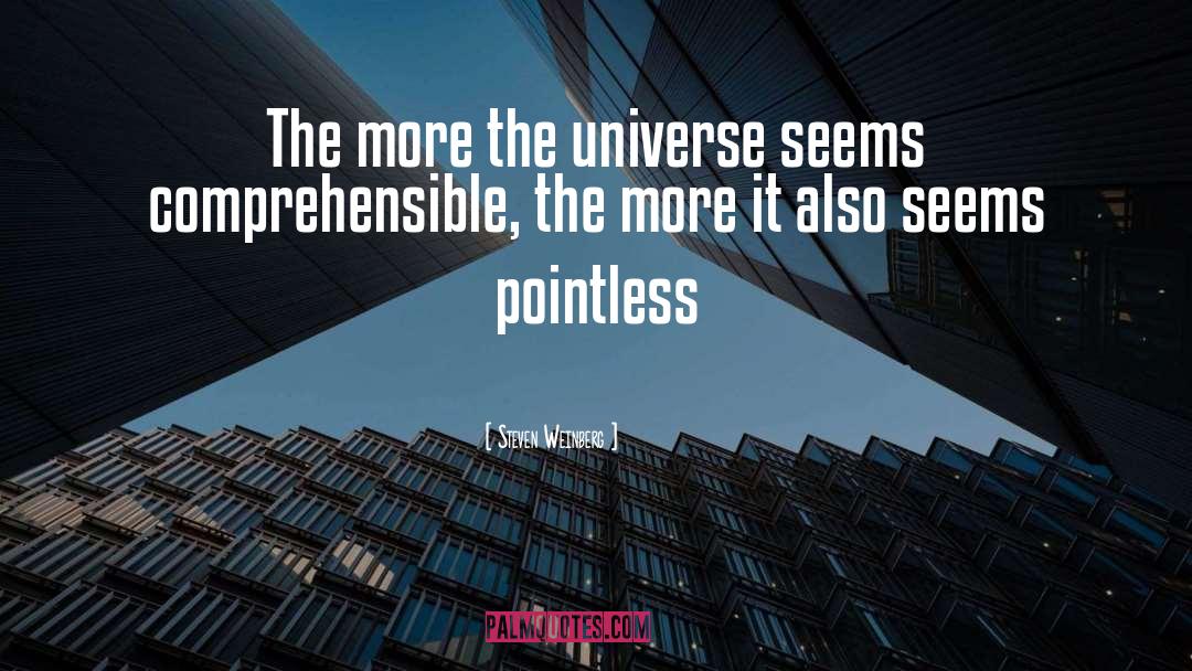 Steven Weinberg Quotes: The more the universe seems