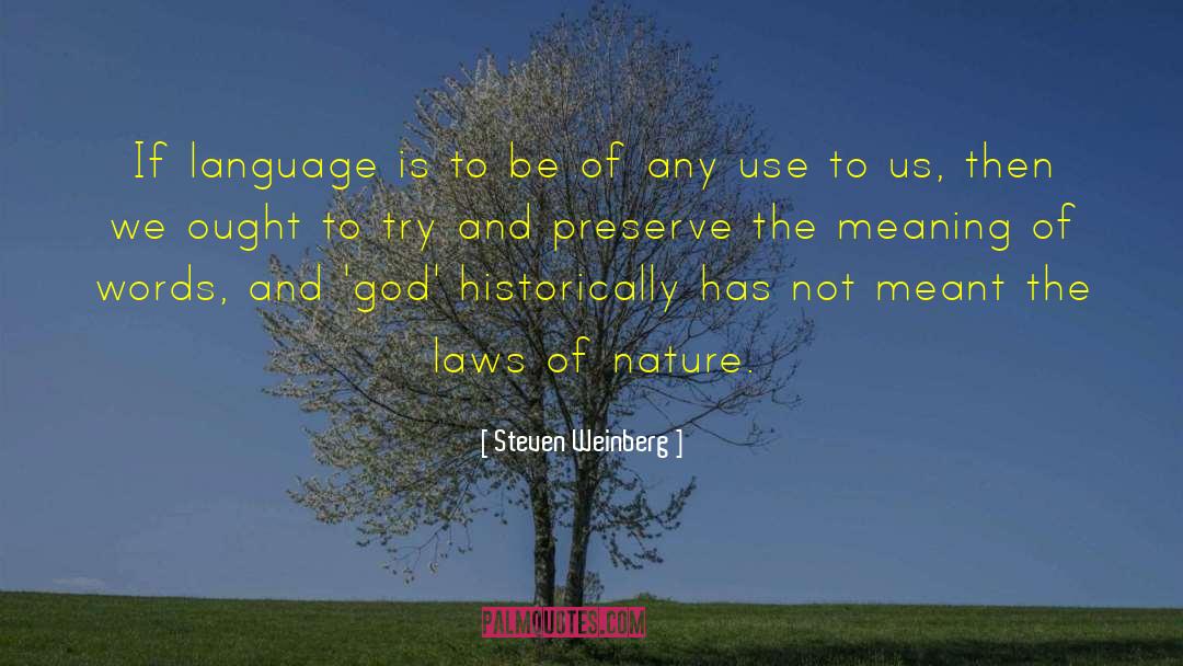 Steven Weinberg Quotes: If language is to be