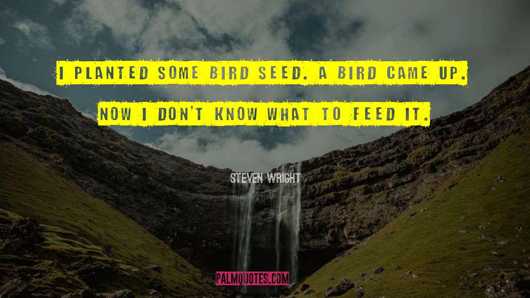 Steven Wright Quotes: I planted some bird seed.