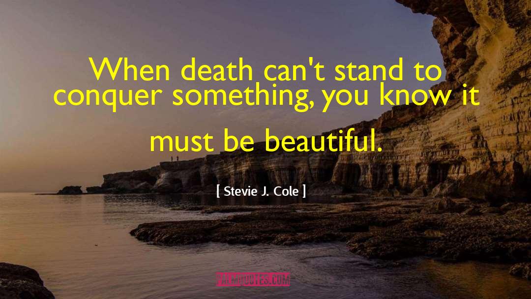 Stevie J. Cole Quotes: When death can't stand to