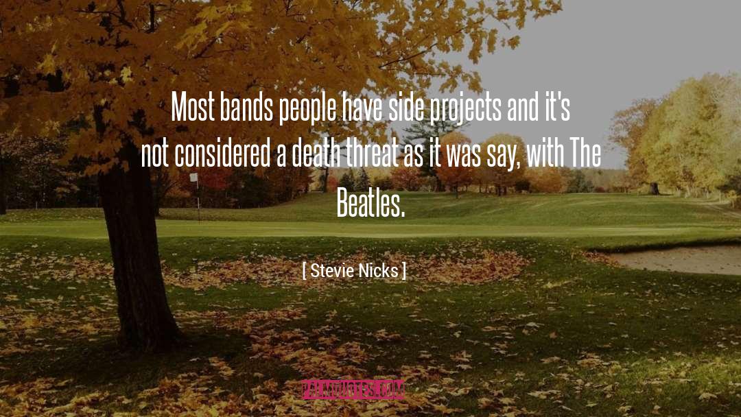 Stevie Nicks Quotes: Most bands people have side