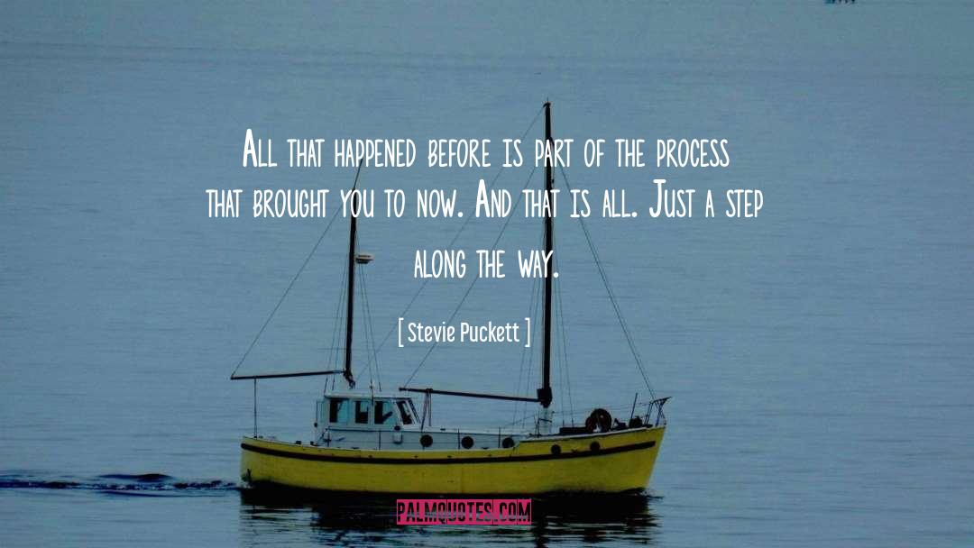 Stevie Puckett Quotes: All that happened before is