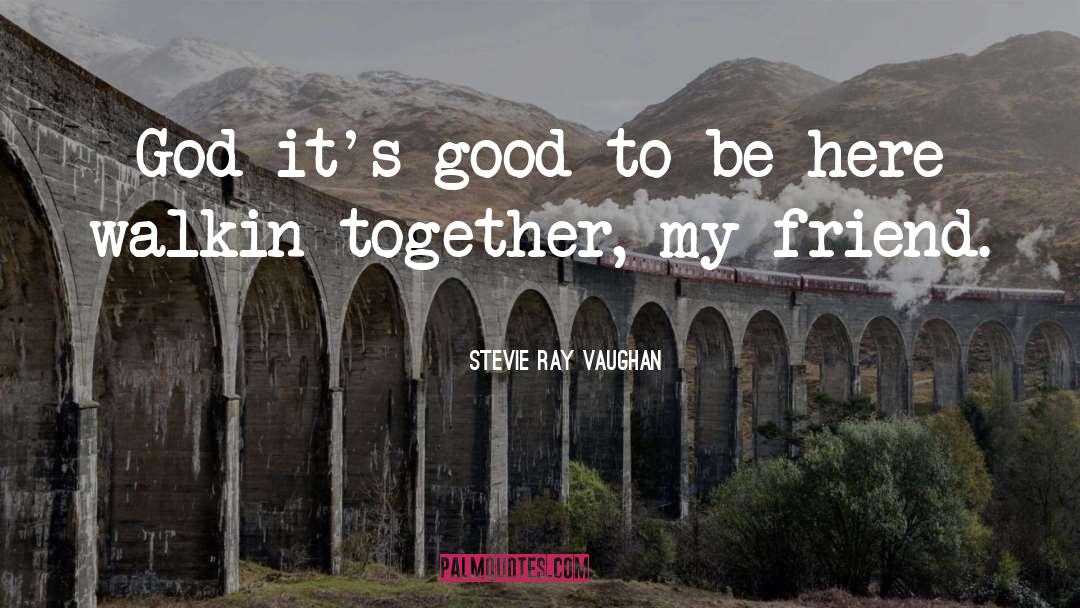 Stevie Ray Vaughan Quotes: God it's good to be