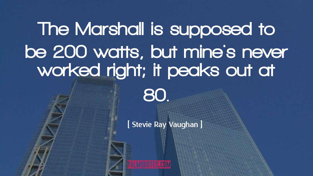 Stevie Ray Vaughan Quotes: The Marshall is supposed to