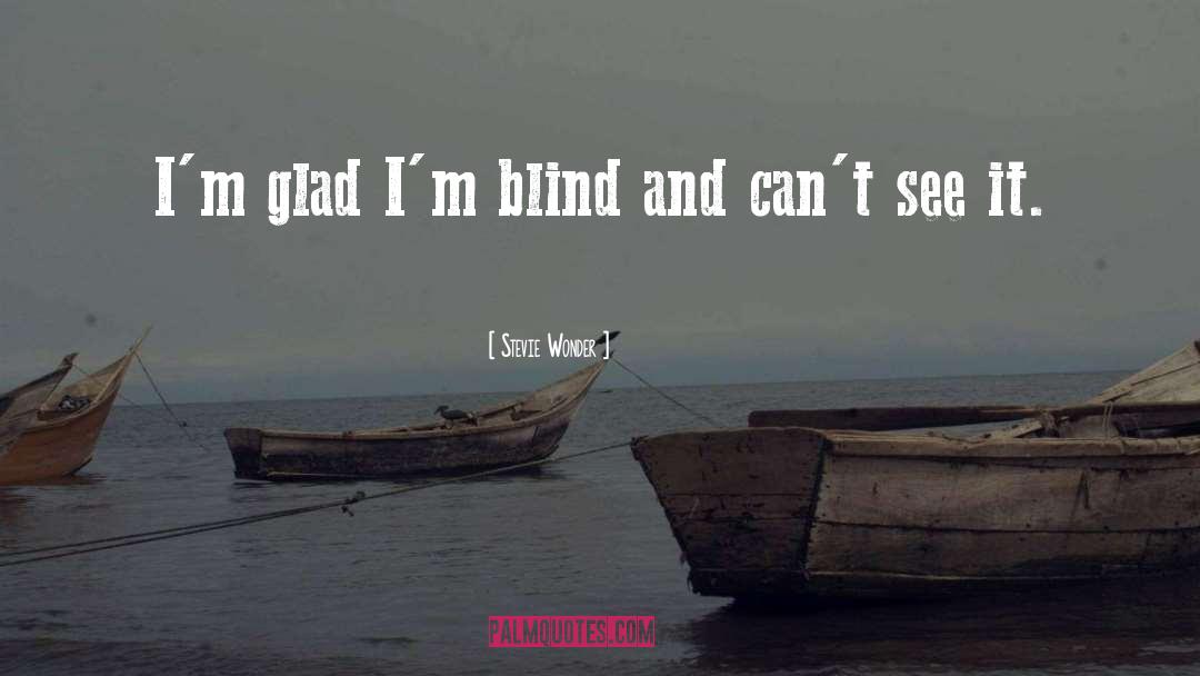 Stevie Wonder Quotes: I'm glad I'm blind and