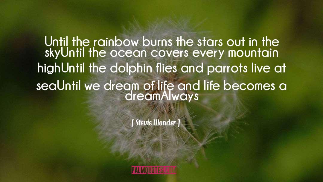 Stevie Wonder Quotes: Until the rainbow burns the