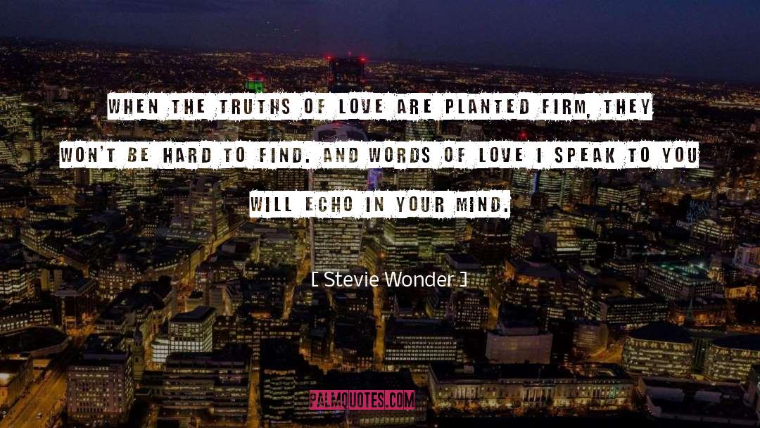 Stevie Wonder Quotes: When the truths of love