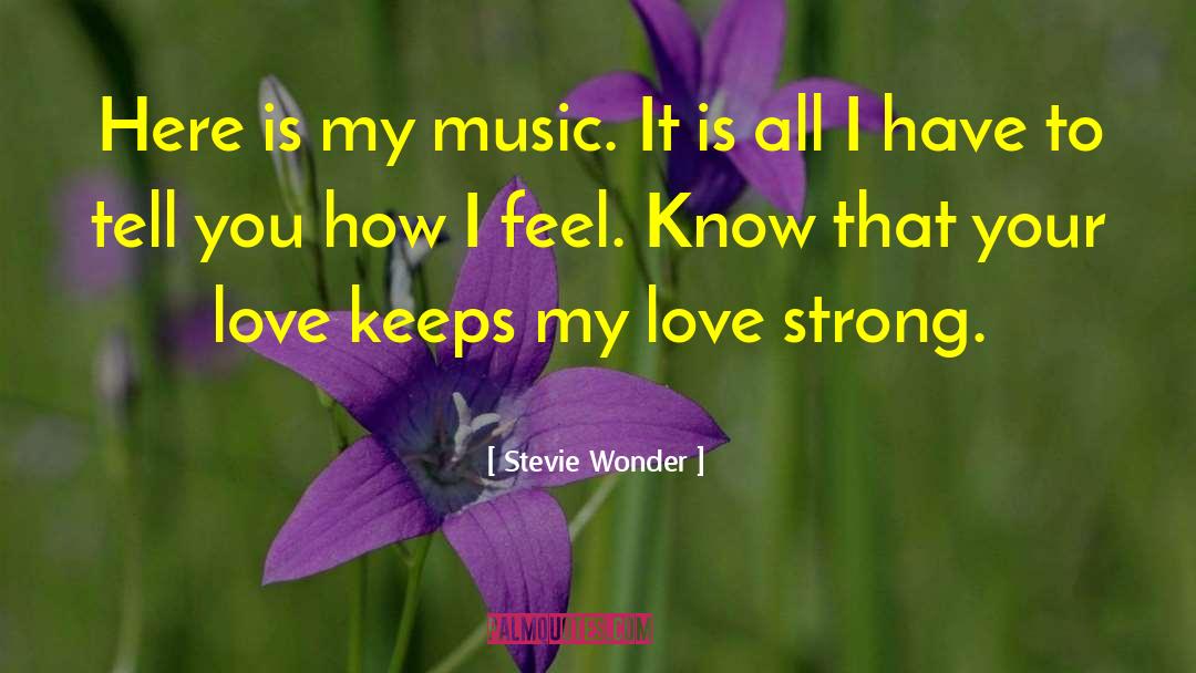 Stevie Wonder Quotes: Here is my music. It