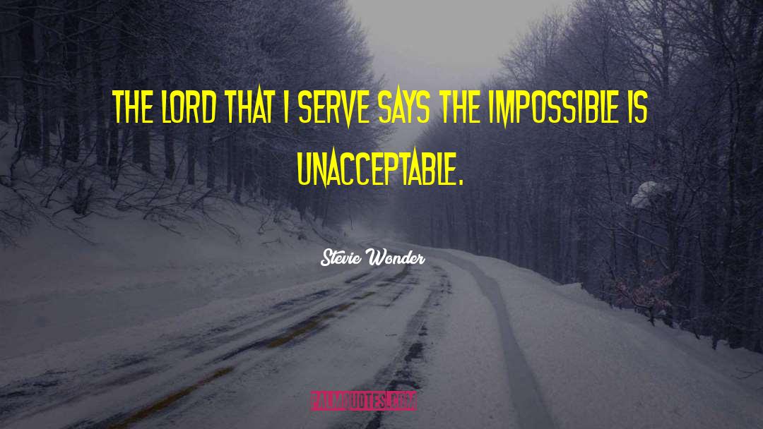Stevie Wonder Quotes: The Lord that I serve