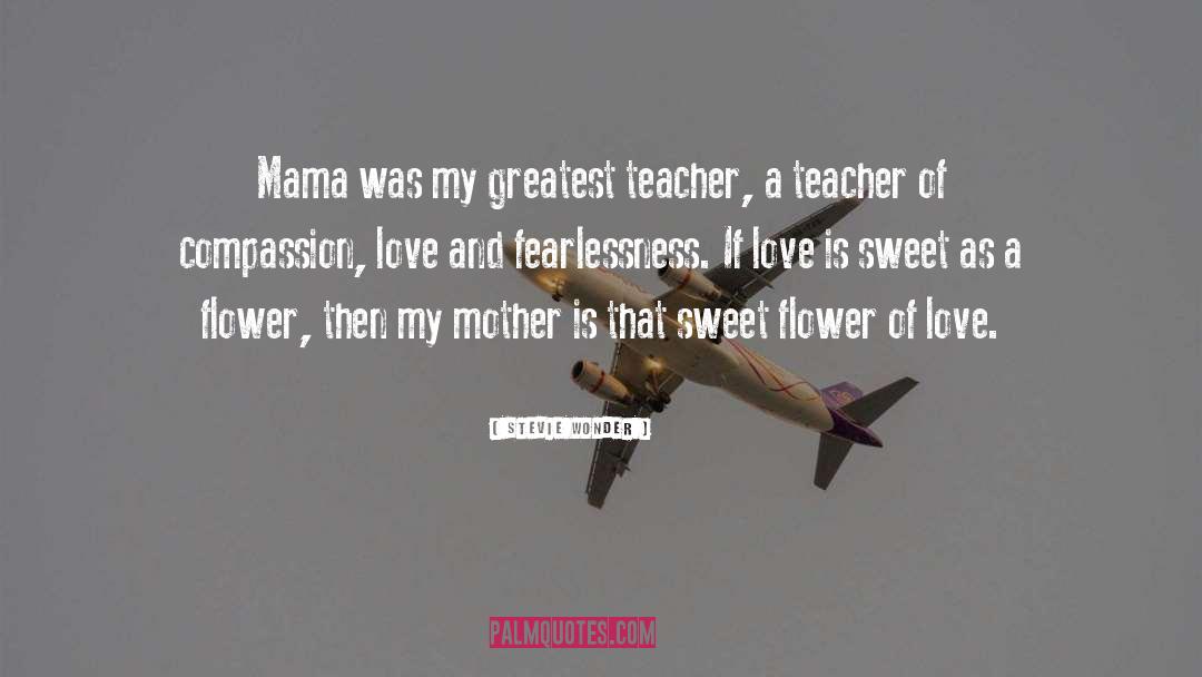 Stevie Wonder Quotes: Mama was my greatest teacher,