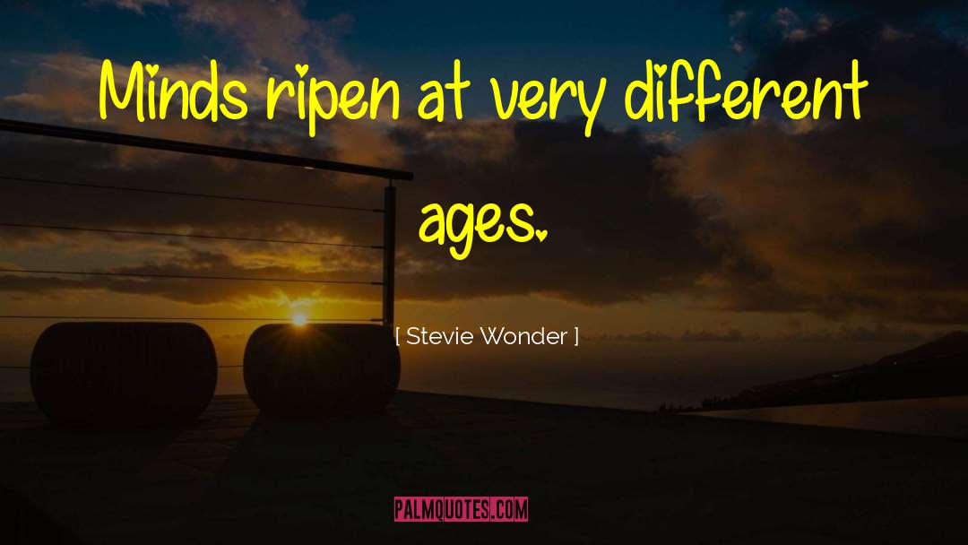 Stevie Wonder Quotes: Minds ripen at very different