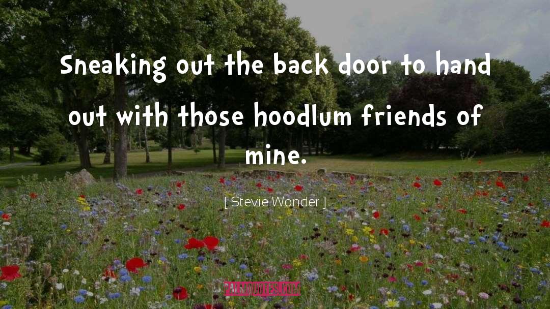 Stevie Wonder Quotes: Sneaking out the back door