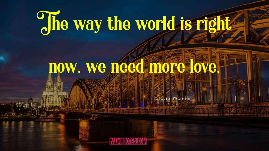 Stevie Wonder Quotes: The way the world is