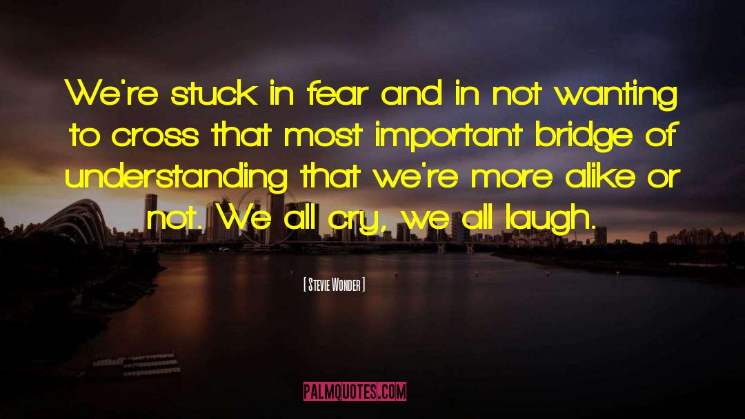 Stevie Wonder Quotes: We're stuck in fear and