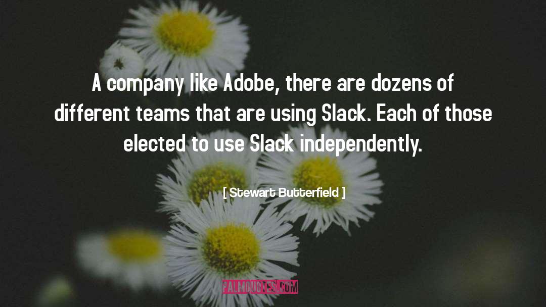 Stewart Butterfield Quotes: A company like Adobe, there