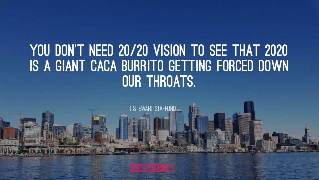 Stewart Stafford Quotes: You don't need 20/20 vision