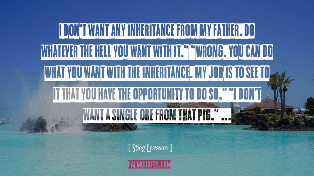 Stieg Larsson Quotes: I don't want any inheritance