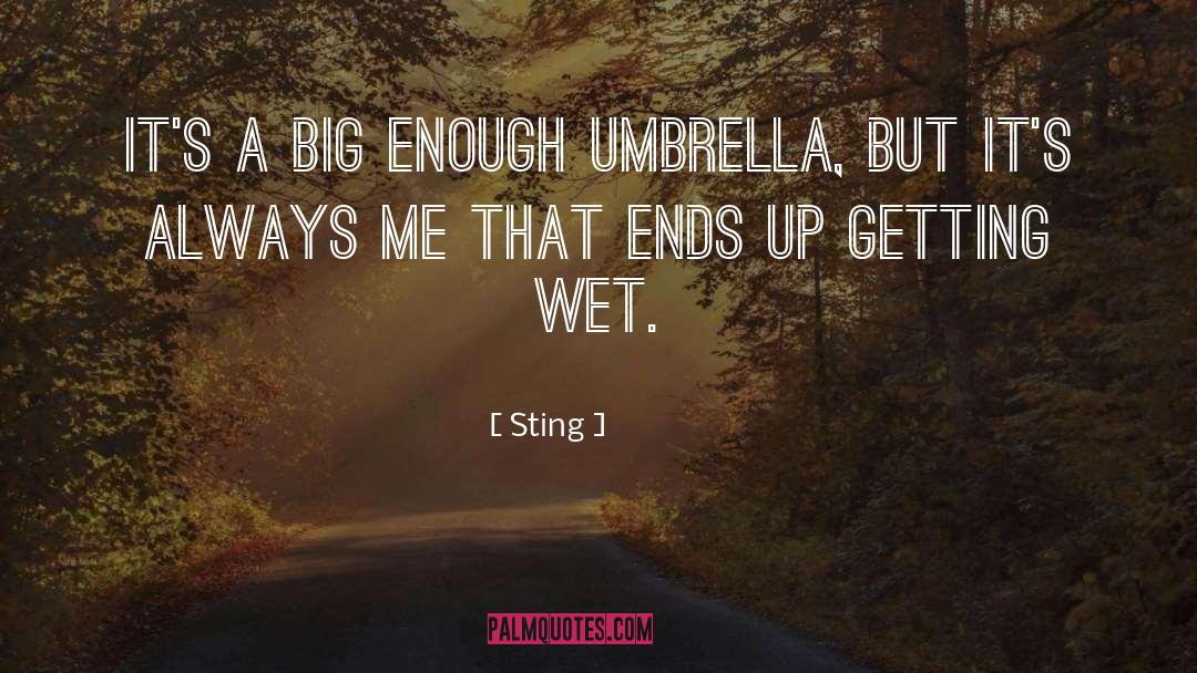Sting Quotes: It's a big enough umbrella,