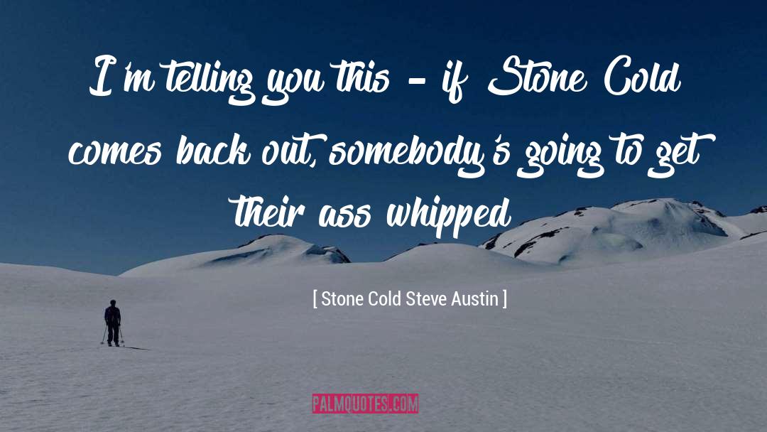 Stone Cold Steve Austin Quotes: I'm telling you this -