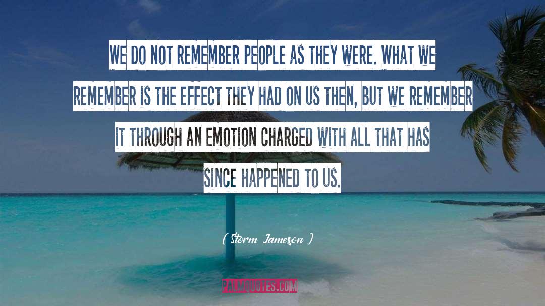 Storm Jameson Quotes: We do not remember people
