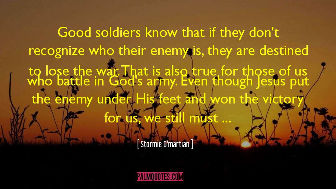 Stormie O'martian Quotes: Good soldiers know that if