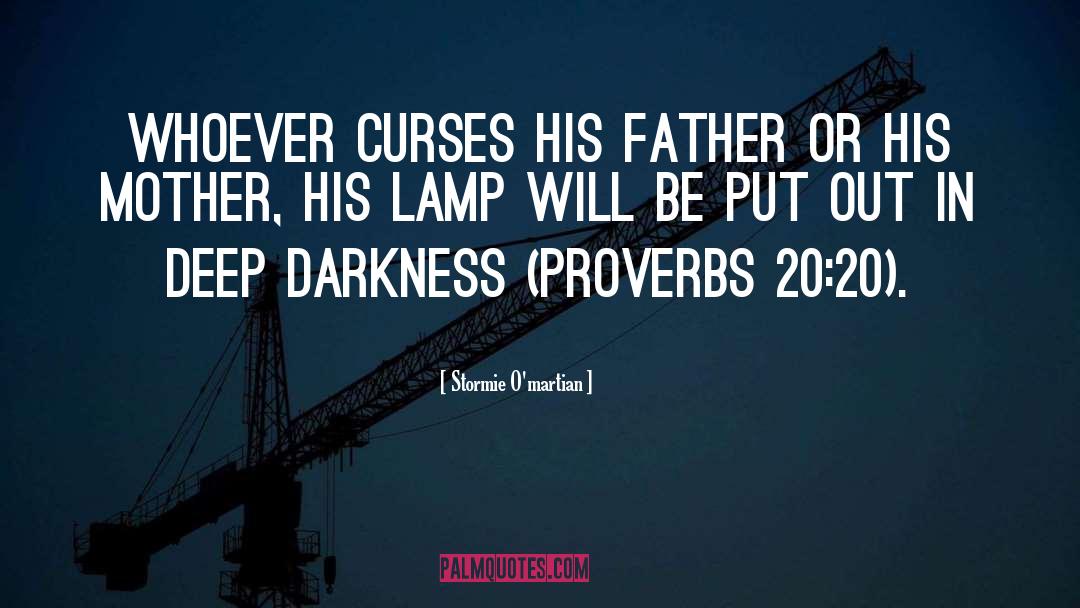 Stormie O'martian Quotes: Whoever curses his father or