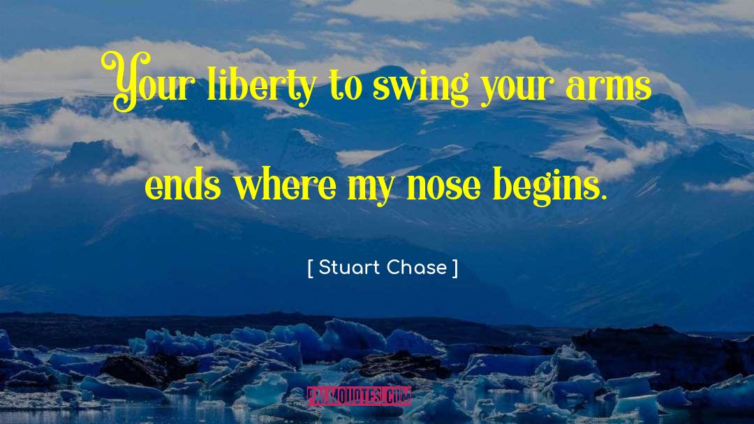 Stuart Chase Quotes: Your liberty to swing your