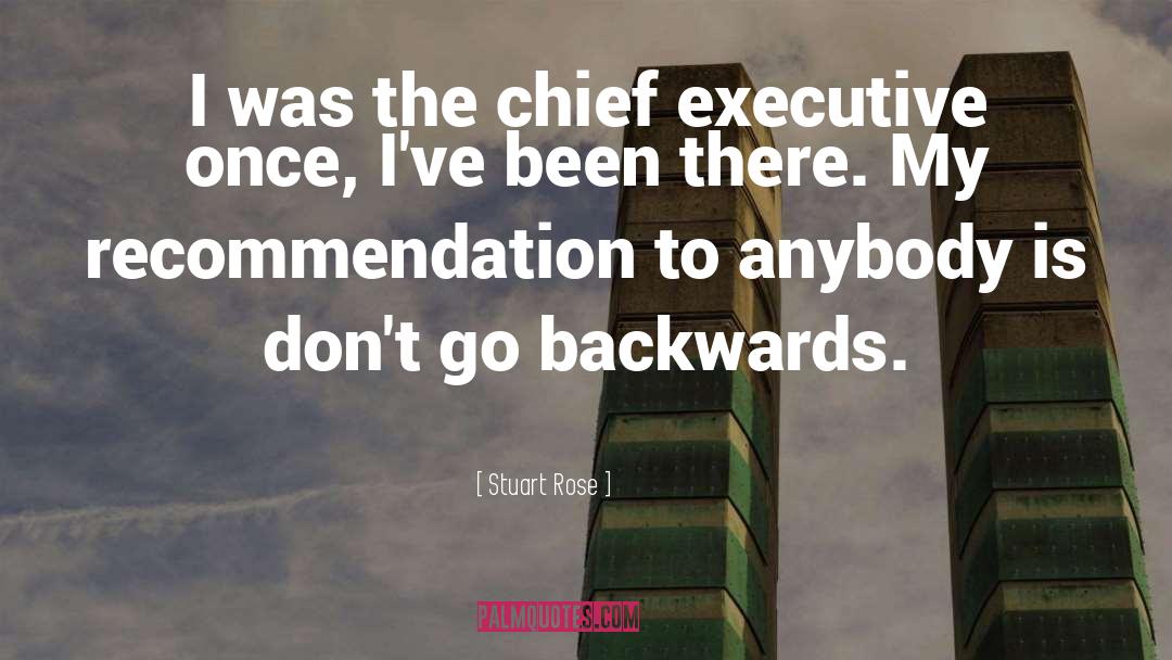 Stuart Rose Quotes: I was the chief executive