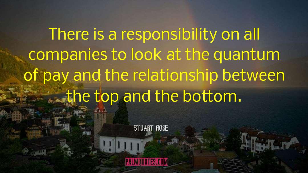 Stuart Rose Quotes: There is a responsibility on