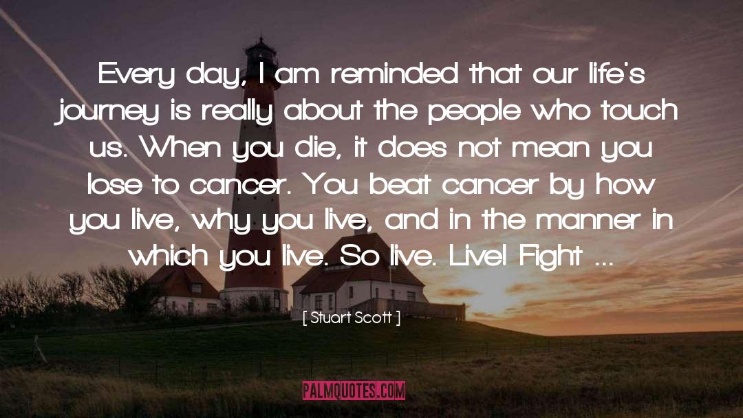 Stuart Scott Quotes: Every day, I am reminded