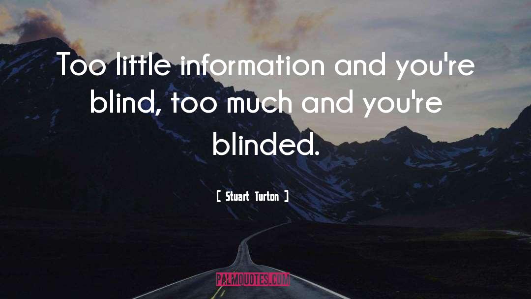 Stuart Turton Quotes: Too little information and you're