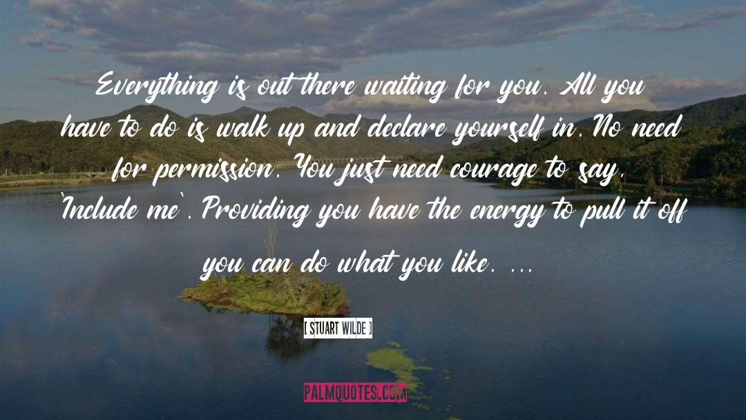 Stuart Wilde Quotes: Everything is out there waiting