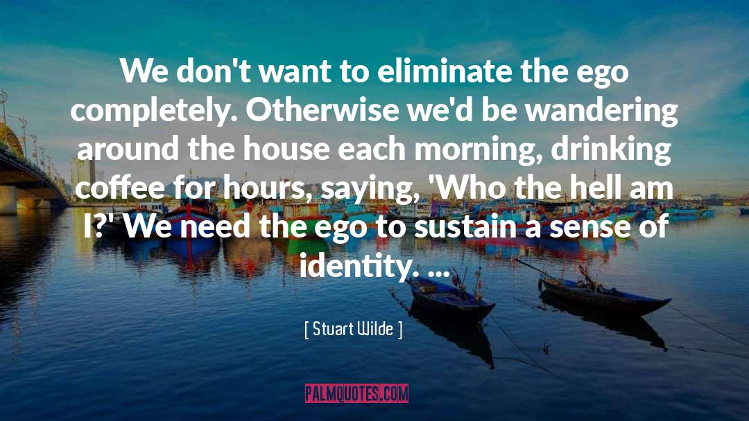 Stuart Wilde Quotes: We don't want to eliminate