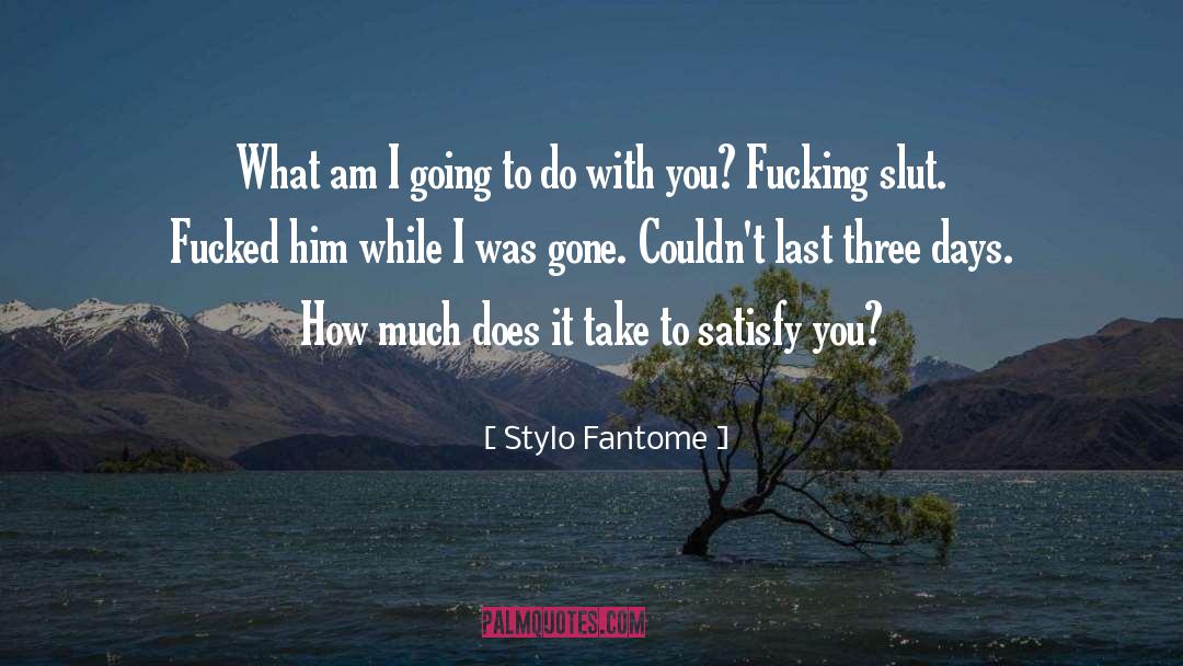 Stylo Fantome Quotes: What am I going to