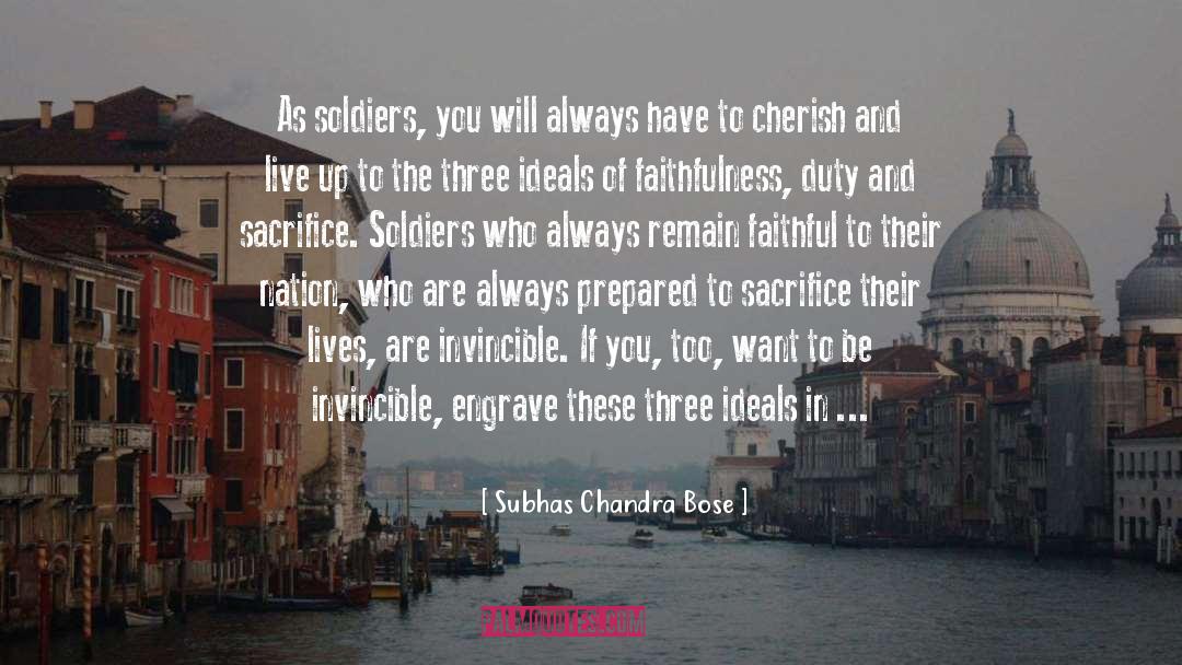 Subhas Chandra Bose Quotes: As soldiers, you will always