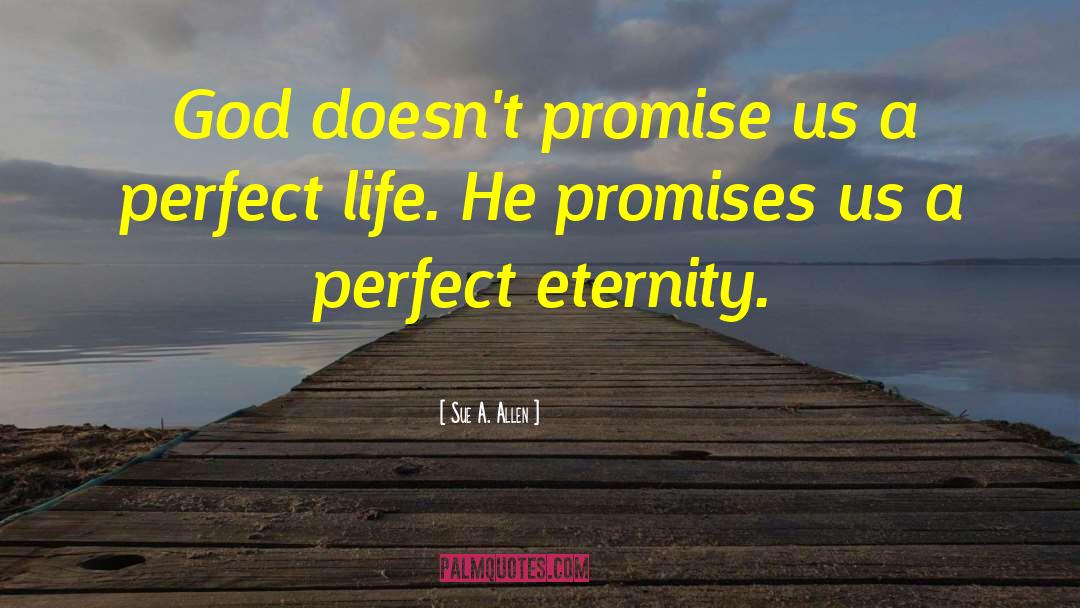 Sue A. Allen Quotes: God doesn't promise us a