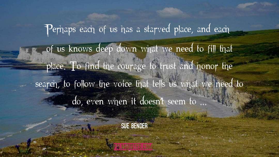 Sue Bender Quotes: Perhaps each of us has