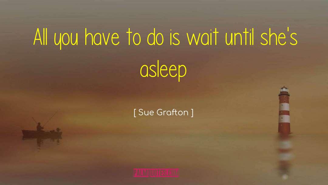 Sue Grafton Quotes: All you have to do